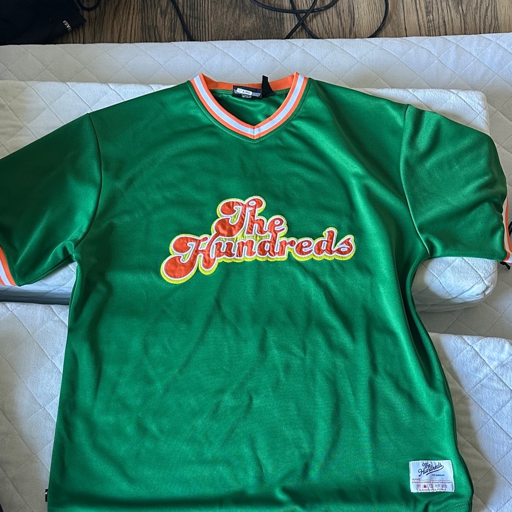 The Hundreds Green Jersey with Orange Trim